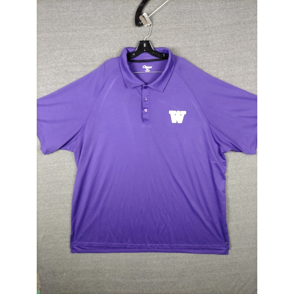Chilliwear UW Mens Shirt 6XL Purple WA Huskies Polo Performance Active College